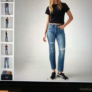 NWT Levi's Premium Women’s Straight Fit Denim Jeans - Button Fly; Medium Wash